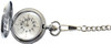Silver Braille Pocket Watch with White Face