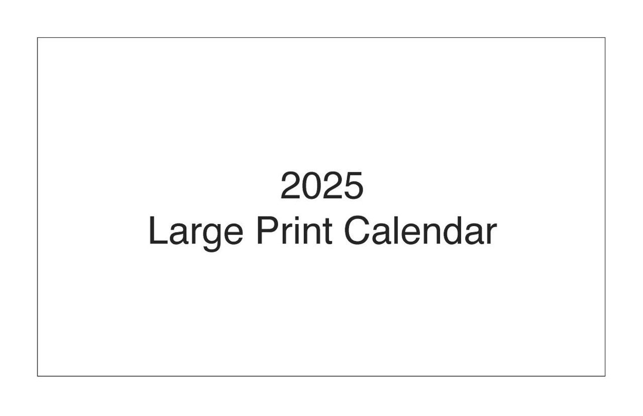 Image: Large print calendar 2025, inside