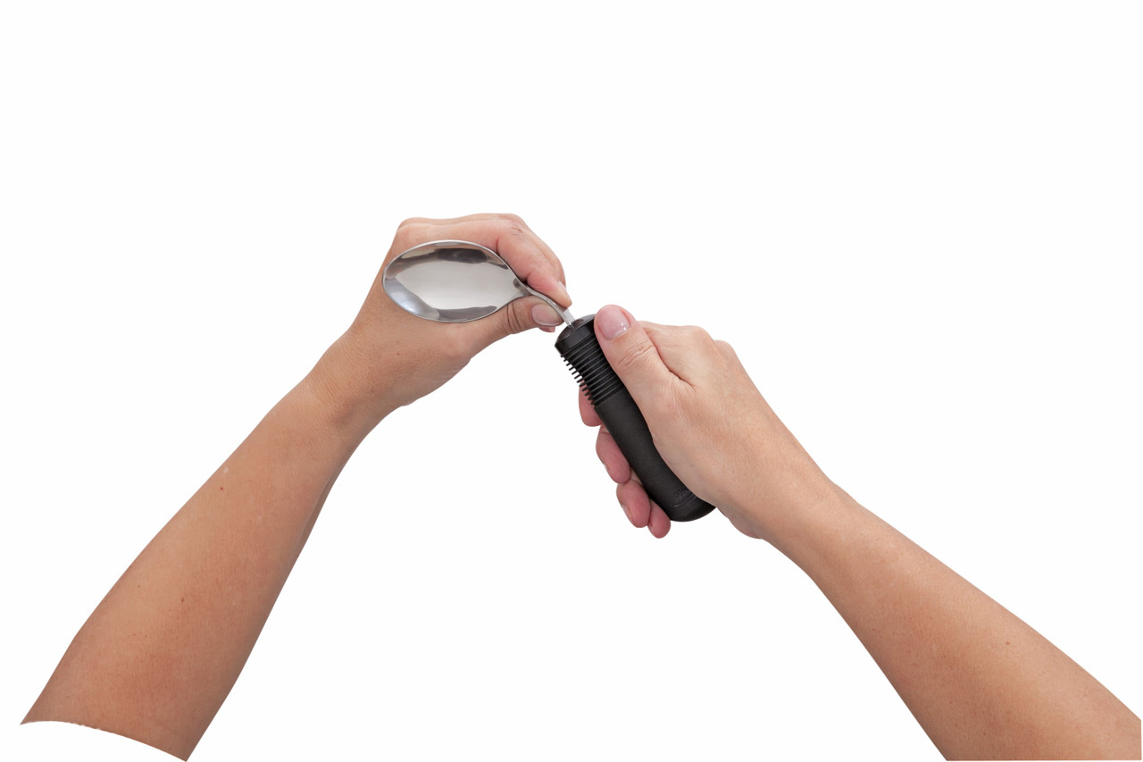 Image: big grip utensil, spoon bending