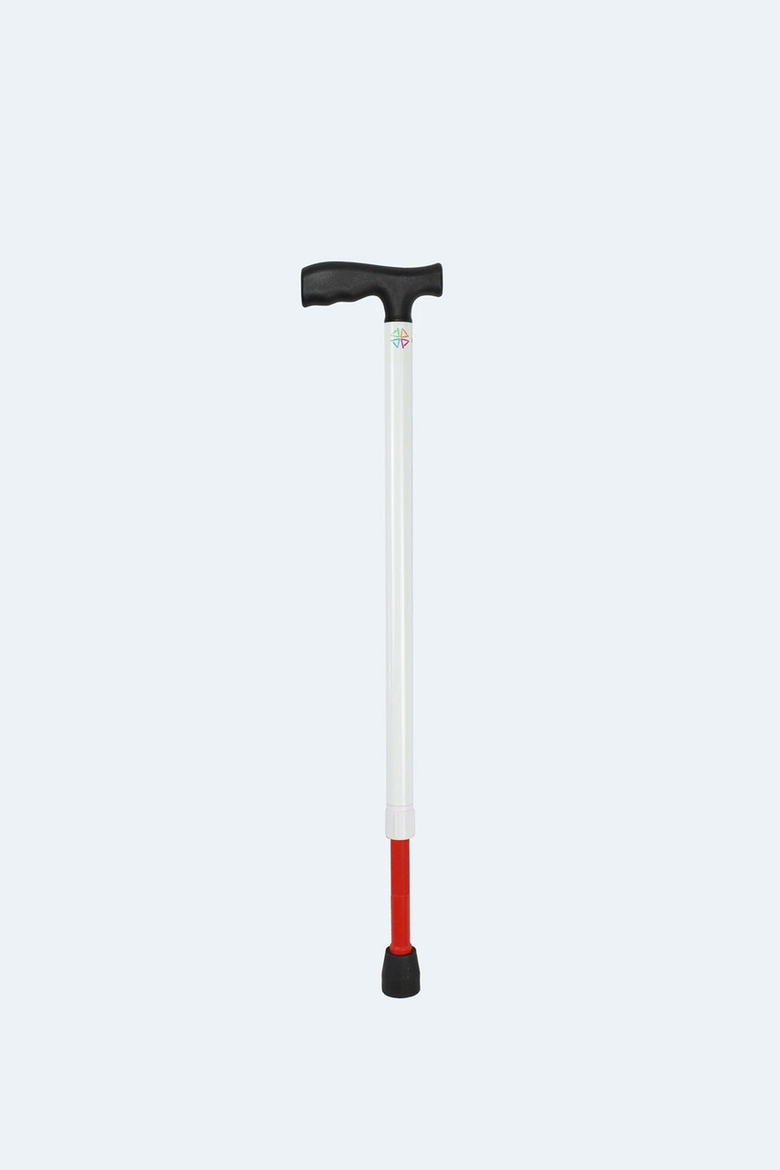 Ambutech White Support Cane Adjusts from 29 to 37 (T-Handle)