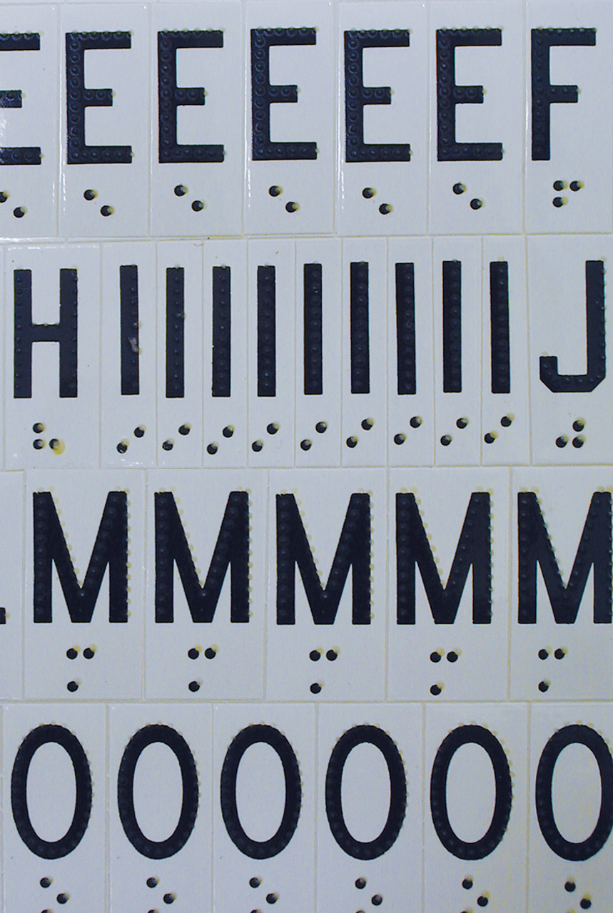 75 Braille Touch to See Letters/Numbers Stick-Ons