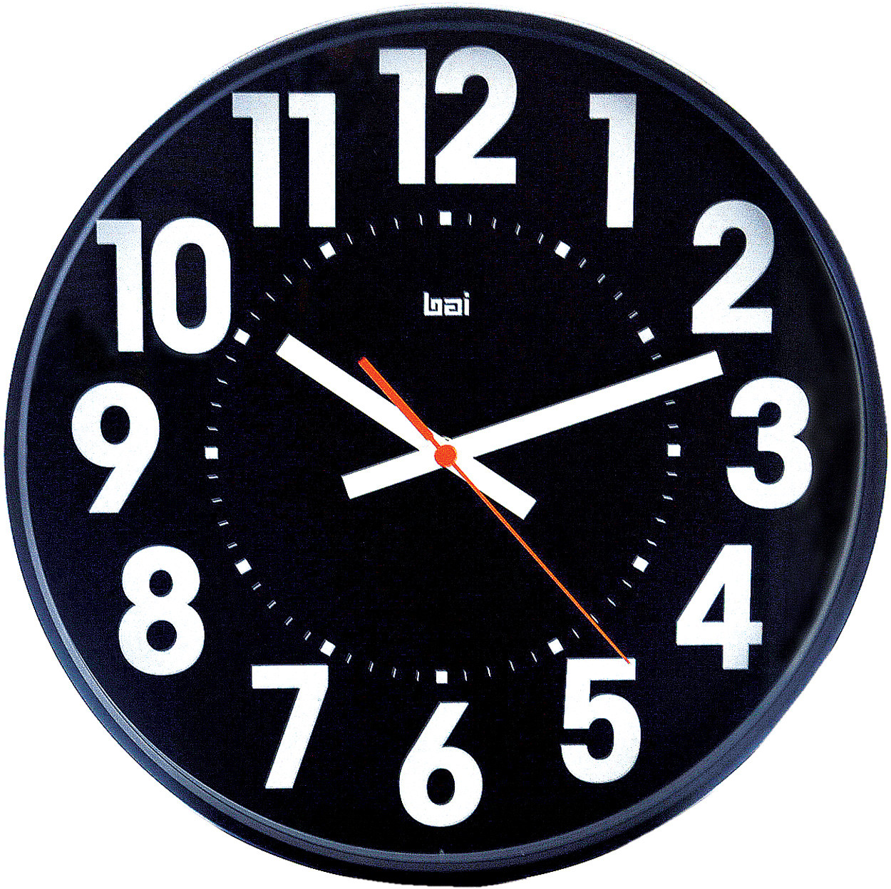 15" Black Faced Wall Clock Independent Living Aids