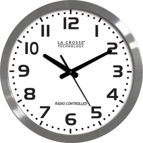 Image: 16 inch radio controlled atomic analog wall clock