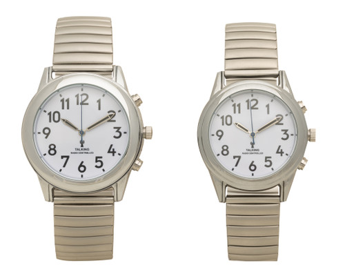 Talking Atomic Watch, Silver Case and Band