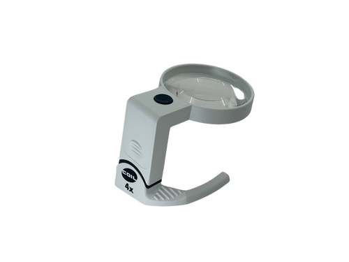 Image: Coil tilt stand LED magnifier, 4X, angled