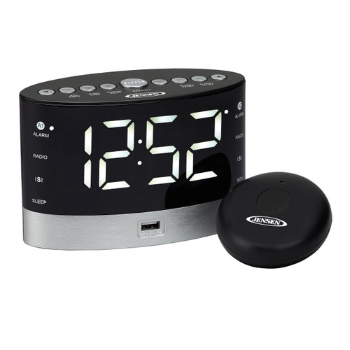 Image: Low vision clock radio with wireless vibrating alarm
