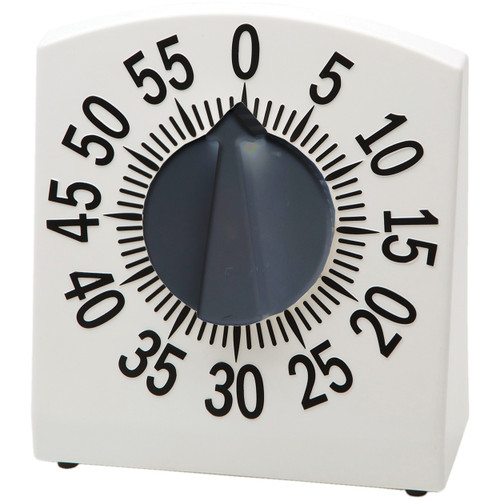 Tactile Low Vision Timer White with Black Numbers