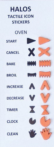 HALOS Tactile Oven Stickers - 2 sets per pack