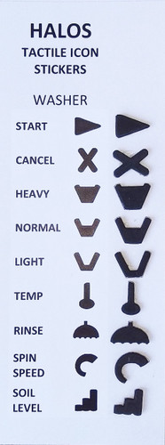 HALOS Tactile Washer Stickers - 2 sets per pack