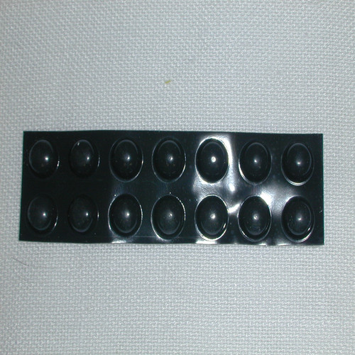 20 Large Black Round Bump-Ons