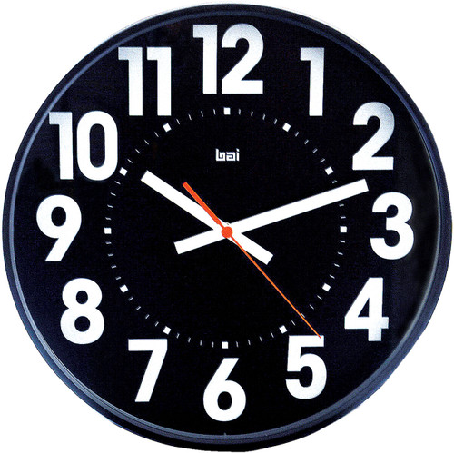 15" Black Faced Wall Clock