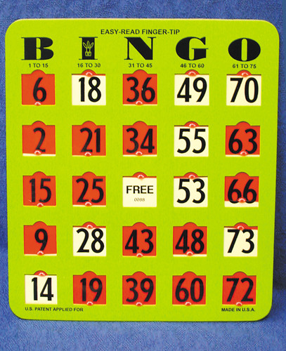 Easy-Read Finger - Tip Bingo Cards