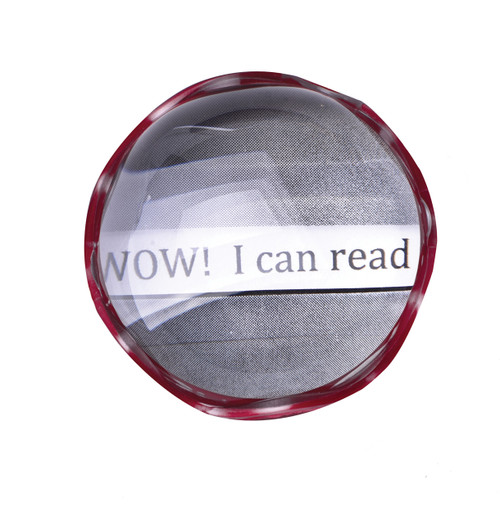 1.7X COIL Visual Tracking Magnifier, 2" Round, Red