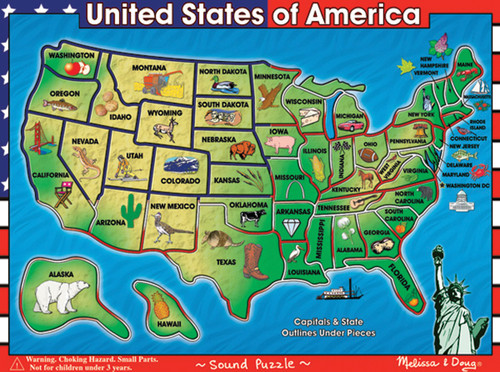 Brailled Talking USA Jigsaw Puzzle