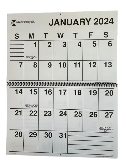 Image: Extra Large Print calendar 2024, inside