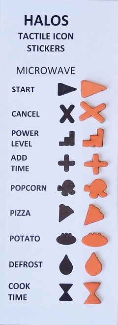 HALOS Tactile Microwave Stickers - 2 sets per pack