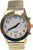 Touch Face Talking Watch, White Face Gold Band