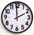 15" Wall Clock Extra Large Black Numbers on a White Dial