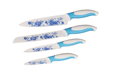 Floral Knife Set $40  Knife set kitchen, Kitchen knives, Stainless steel  kitchen