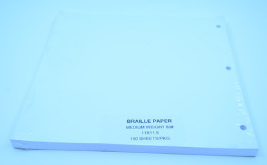 Standard Three-Hole Punched Braille Paper (Heavy) - 8-1/2 x 11