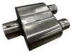 Speed Engineering 3" Inlet/2.5" Outlets "Race Series" Muffler (Center Inlet, Offset Outlets)