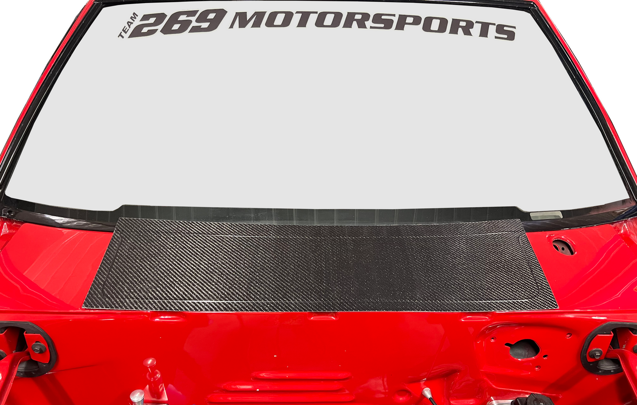 Carbon Fiber Wiper Delete Panel for 19791993 Foxbody Mustang 269