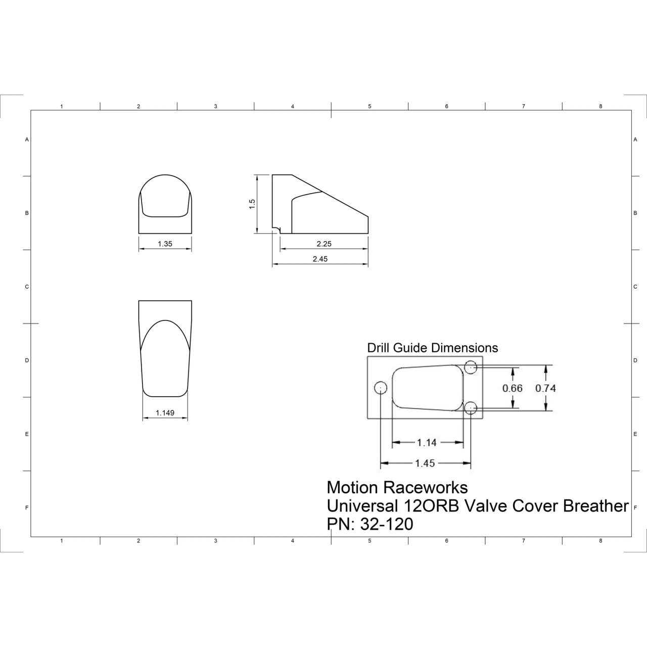 Motion Raceworks Billet Valve Cover Breathers Clear Anodized (Pair) 32-120