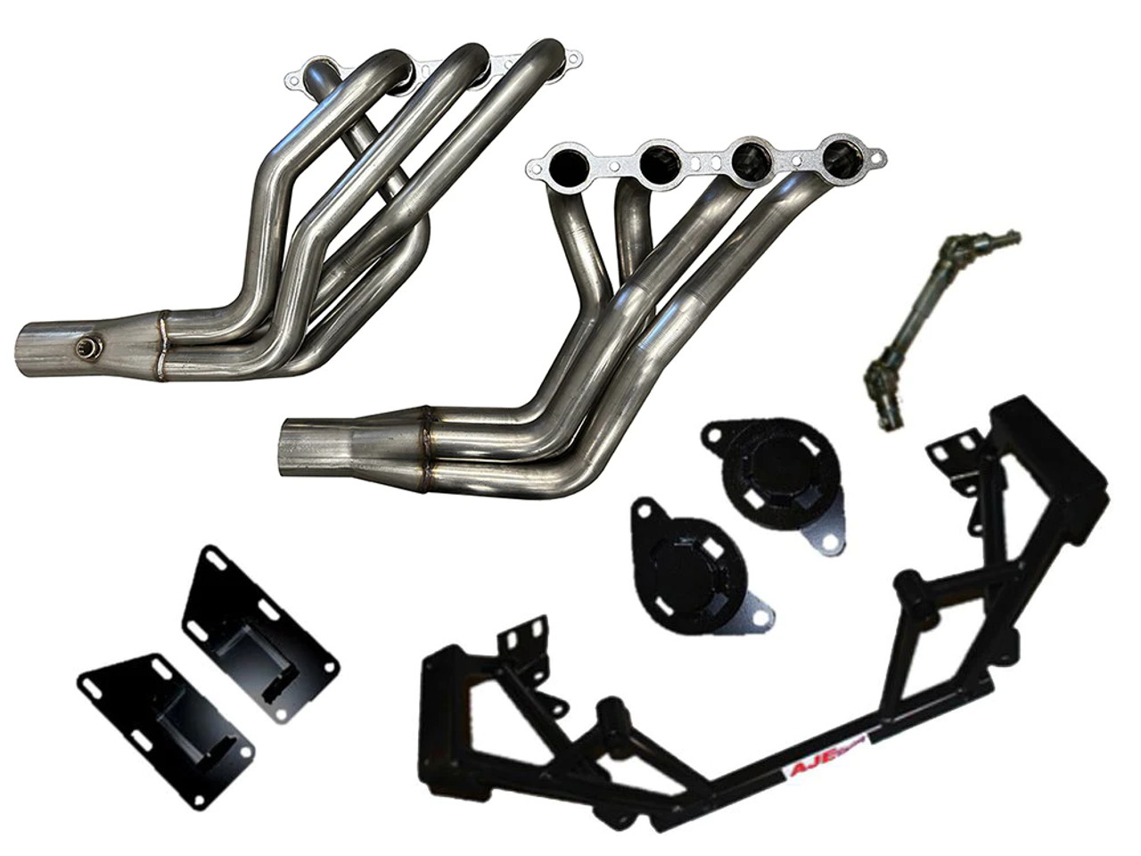 Speed Engineering LS Swap 1 7/8" Longtube Headers & AJE K-Member Package 1979-1993 Fox Body & 1994-2004 Ford Mustang