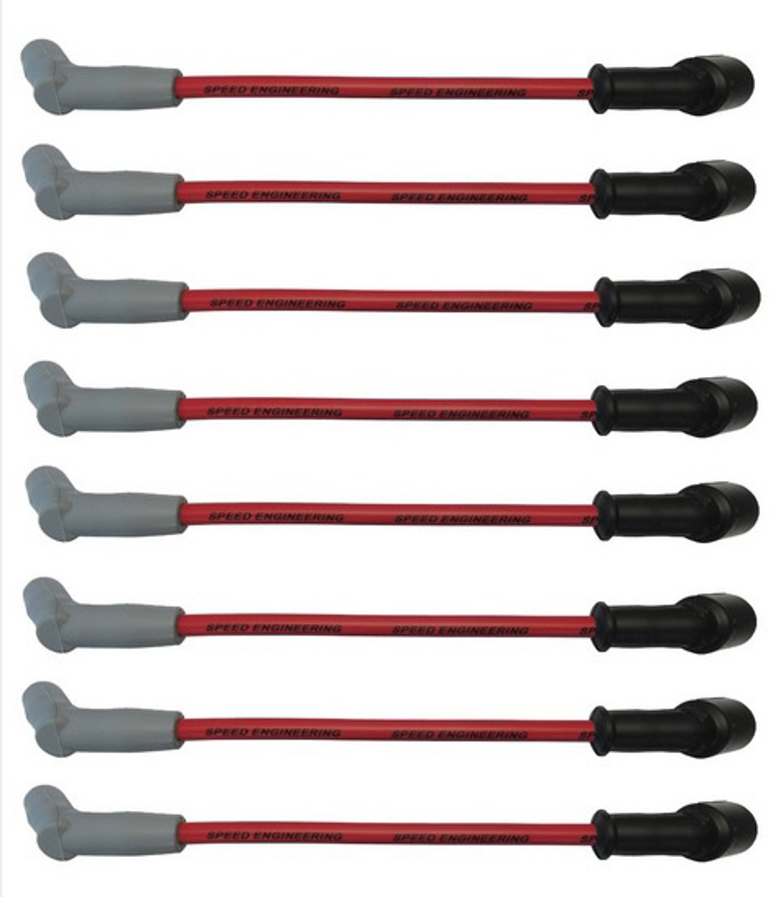 Speed Engineering LS Spark Plug Wires Truck & SUV 12" Length (4.8L, 5.3L, 6.0L, 6.2L Engines) "Red"