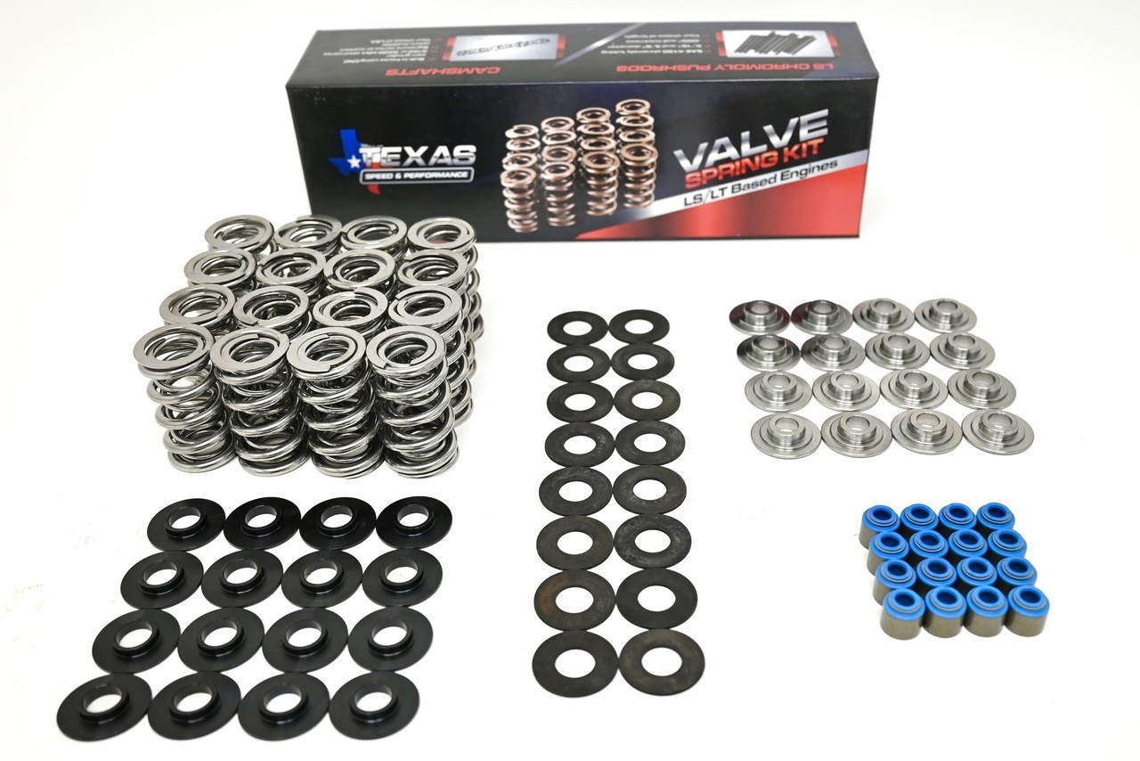 TSP LS7 7.0 .660" POLISHED Dual Spring Kit with Valve Springs, Titanium Retainers, and Shims