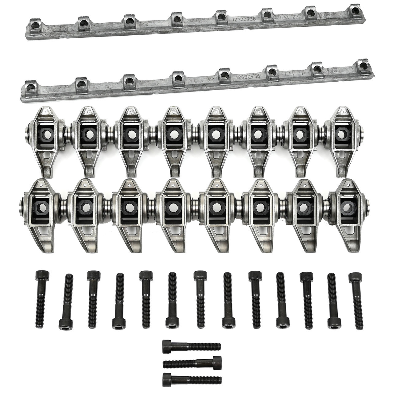 LS3 Rocker Arms and Stands with Upgraded Trunnion Kit Installed