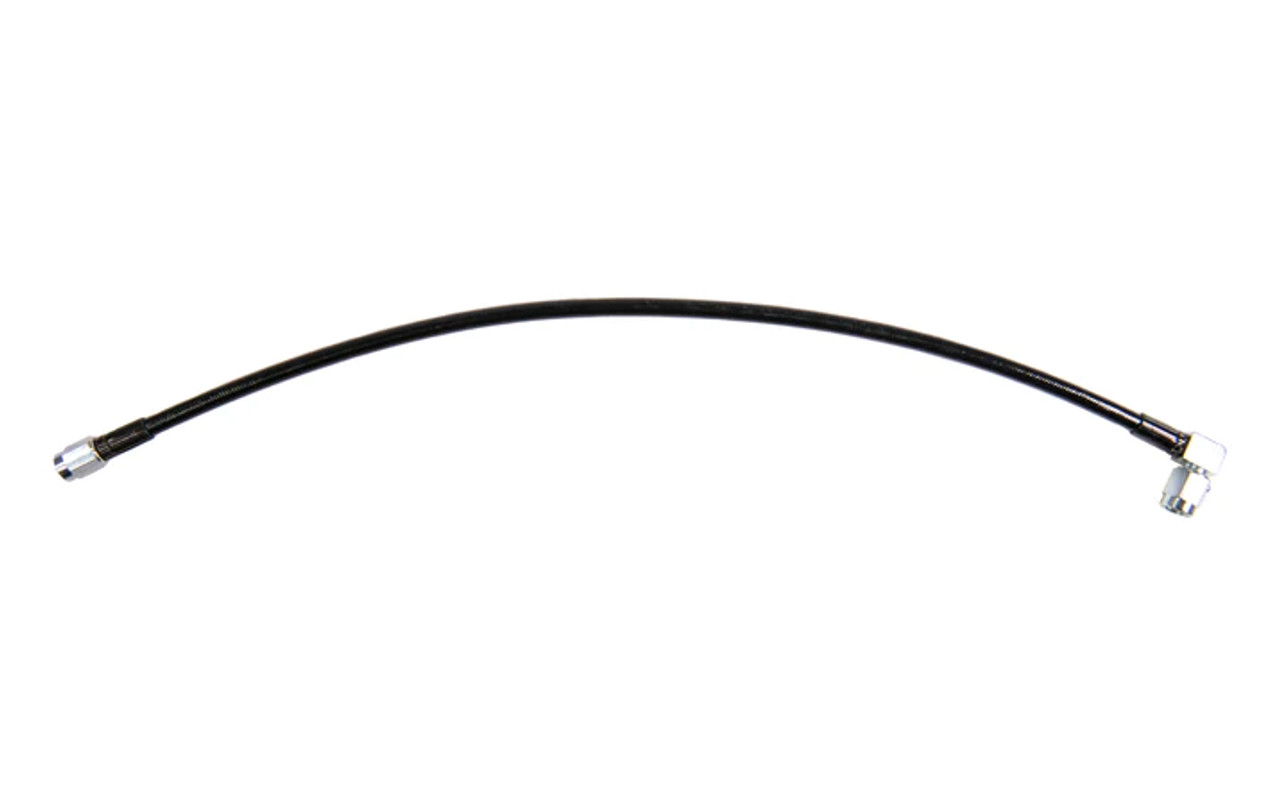20" Brake Line Straight/90 3AN Stainless PTFE lined w/ Black Covering Steel Fittings 10-0566L