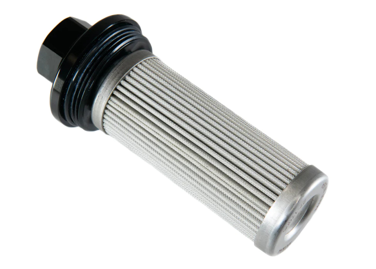 Motion Raceworks Dual Inlet -10 ORB/ -12ORB Single Outlet Fuel Filter w/ Integrated Mount (10 Micron) 27-175