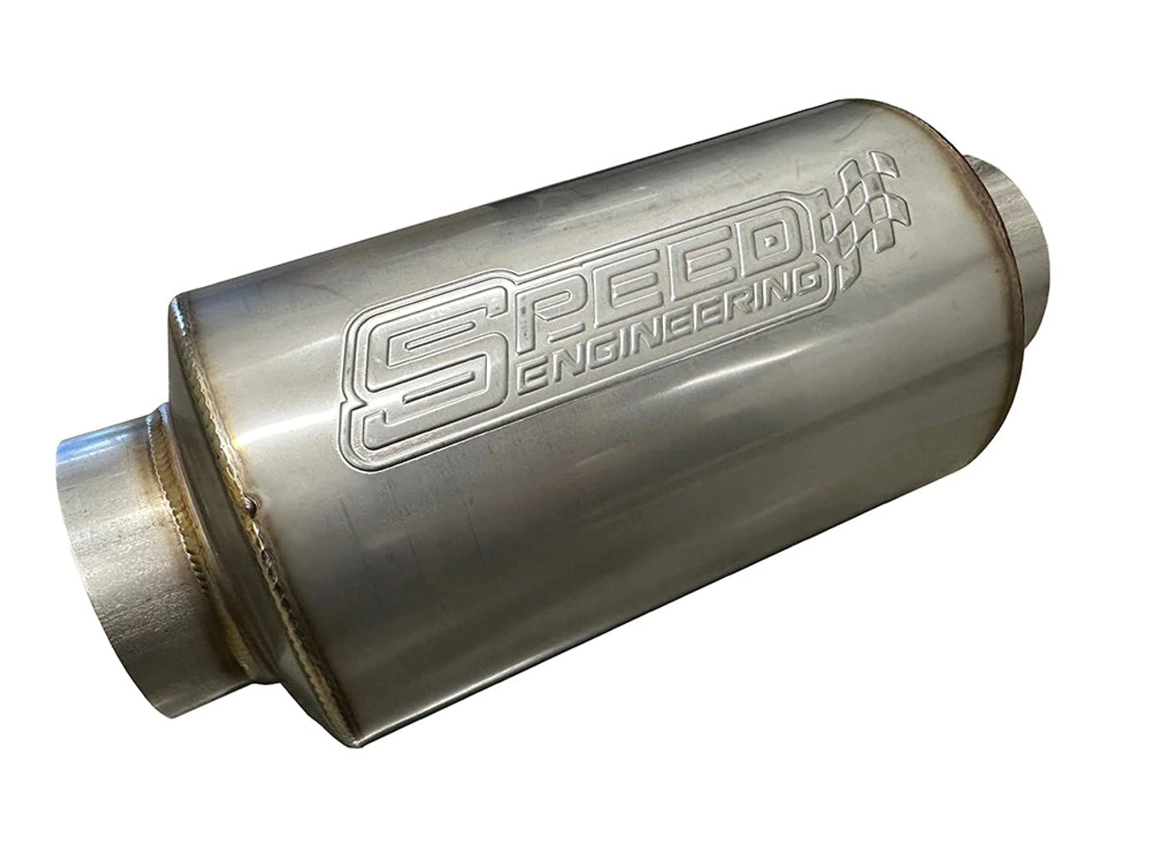 Speed Engineering 2.5" Inlet/2.5" Outlet "Bullet Series" Muffler (8" Length)