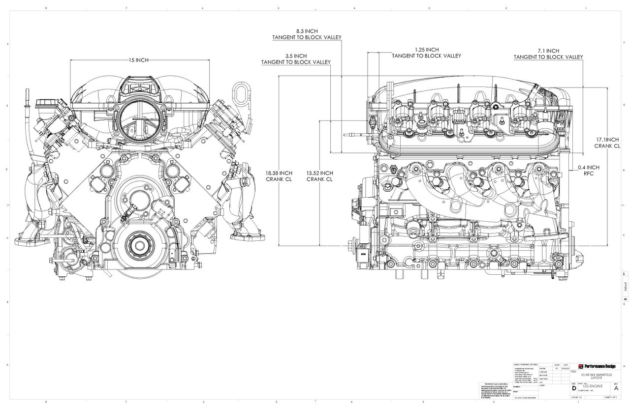 Performance Design LS3 XS 103mm Intake Manifold for Rectangle Port LS Engines L99 L76 L77 L96 L92 LY6