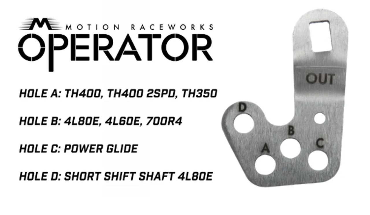 4L60E / 700R4 4 Speed Standard Pattern Operator Series Billet Shifter Front Exit