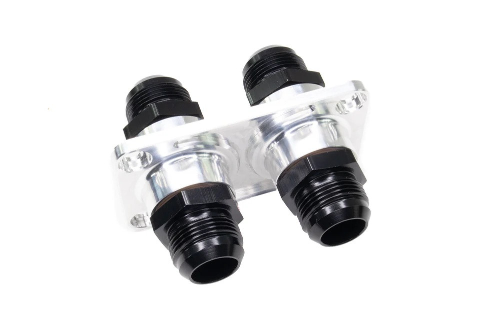 Motion Raceworks Billet Intercooler Water Pass Thru 12AN 16AN 20AN Hose Barb