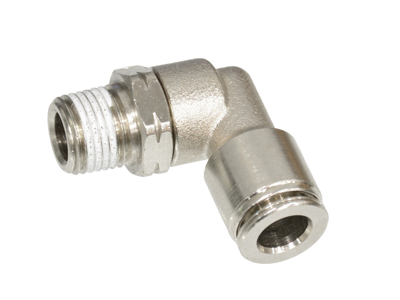 Push To Connect 90° Fitting 1/4" NPT to 1/4" Tubing Push To Connect 90° Fitting 1/4" NPT to 1/4" Tubing