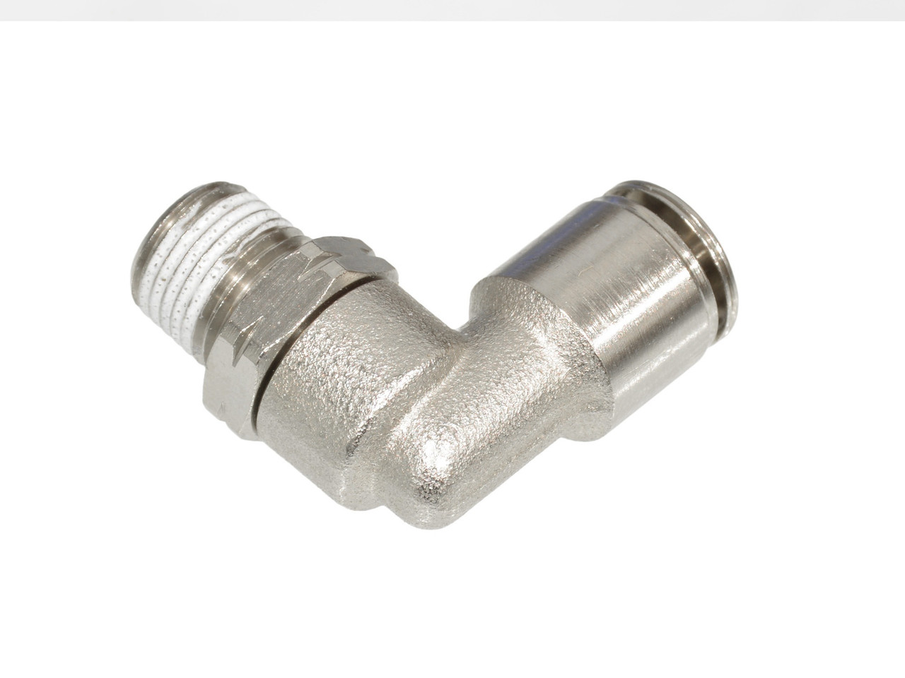 Push To Connect 90° Fitting 1/4" NPT to 1/4" Tubing Push To Connect 90° Fitting 1/4" NPT to 1/4" Tubing