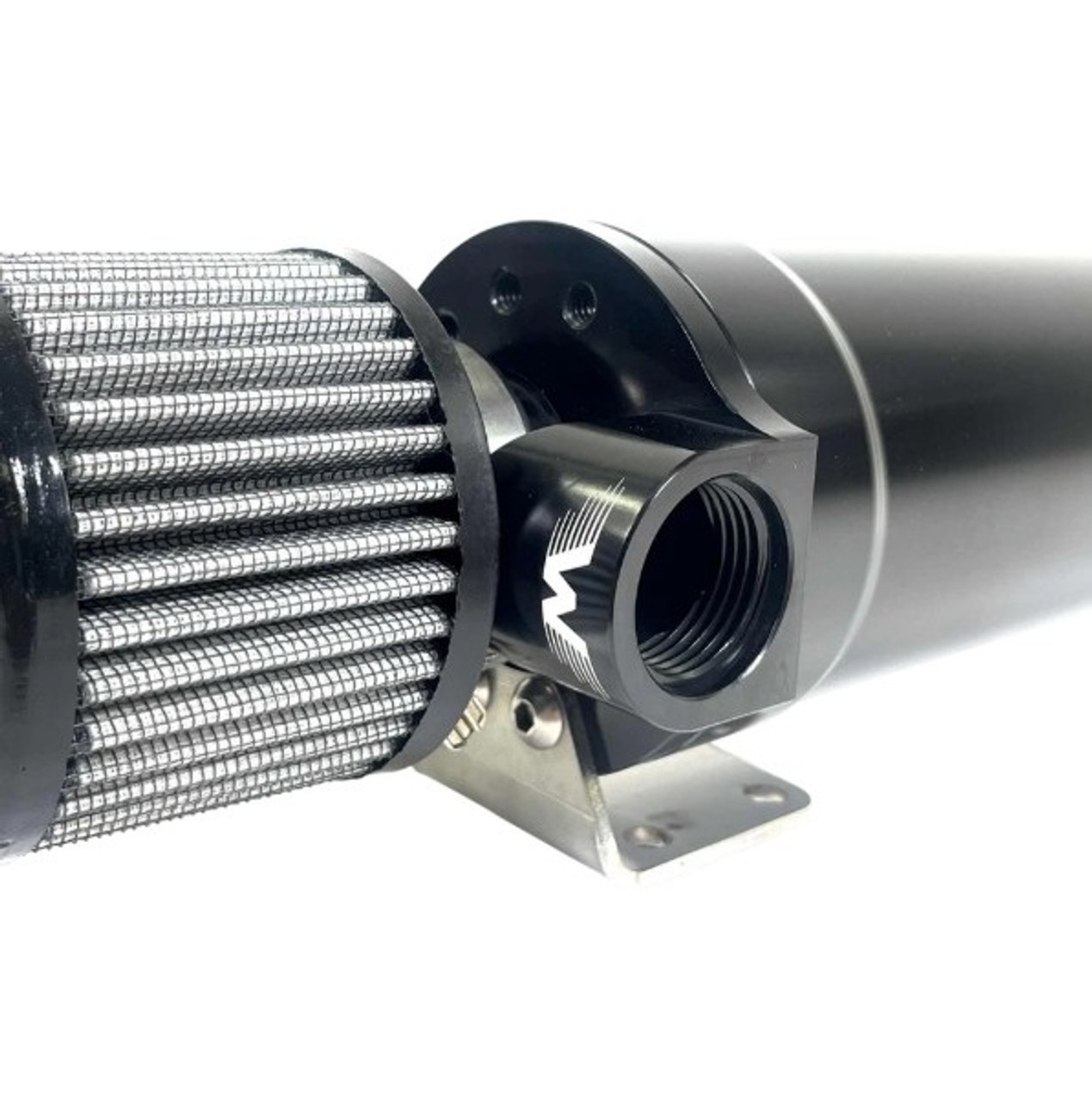 1 Qt XL Top Loader Billet Internally Baffled Oil Catch Can (Single 12 AN Port) 1 Qt XL Top Loader Billet Internally Baffled Oil Catch Can (Single 12 AN Port)