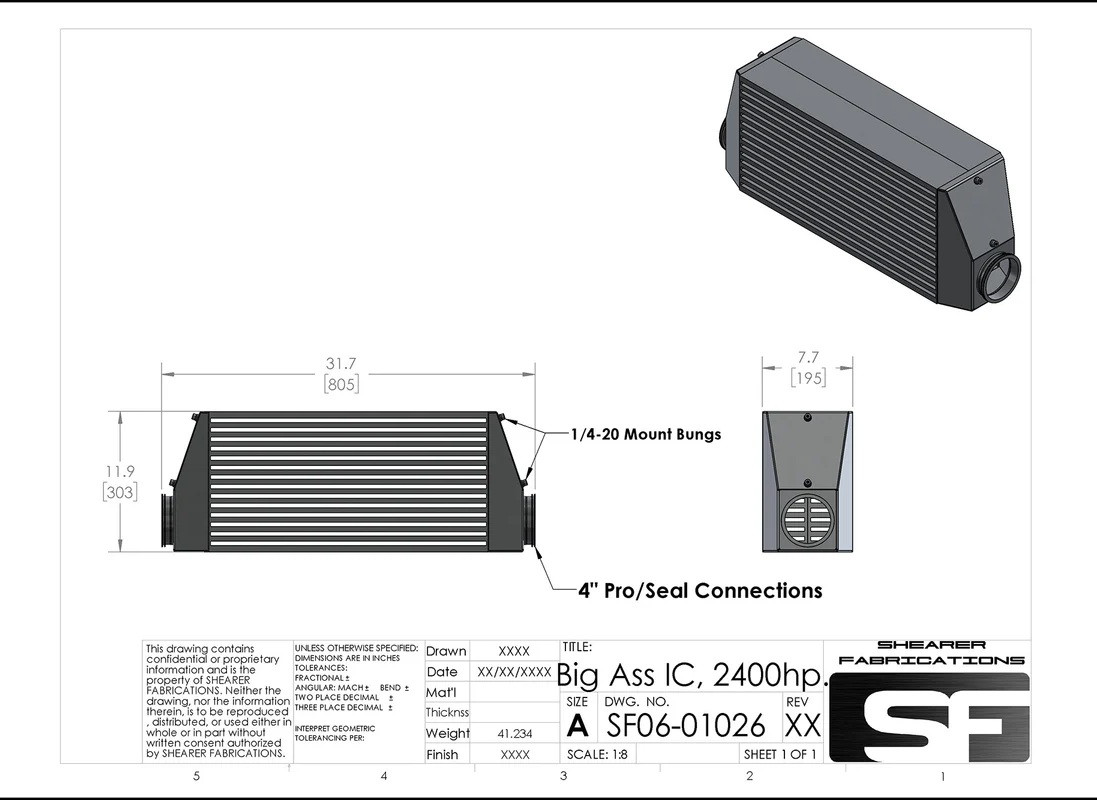 2400hp Intercooler Pro Series, BAIC - Shearer Fabrications