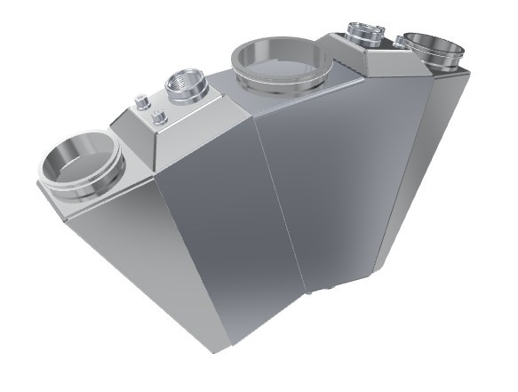 2000hp Intercooler, Dual In, Single Out - Shearer Fabrications sf10400010