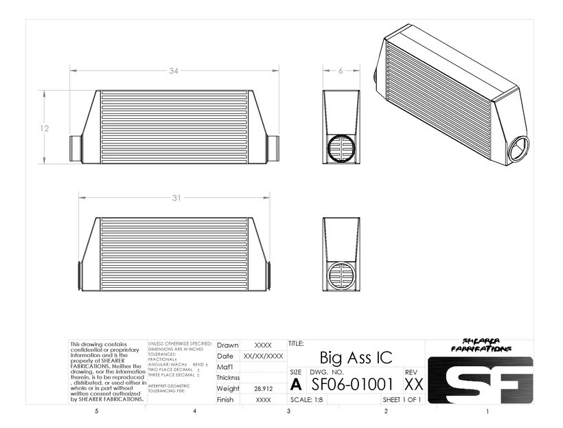 2000hp Intercooler 5th Gen Camaro Pro Series - Shearer Fabrications