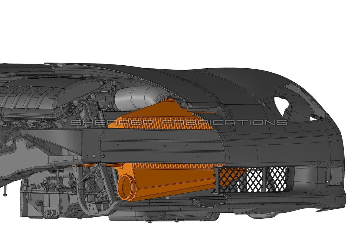 1200hp Intercooler C6 Corvette Pro Series, Single Inlet/Outlet - Shearer Fabrications