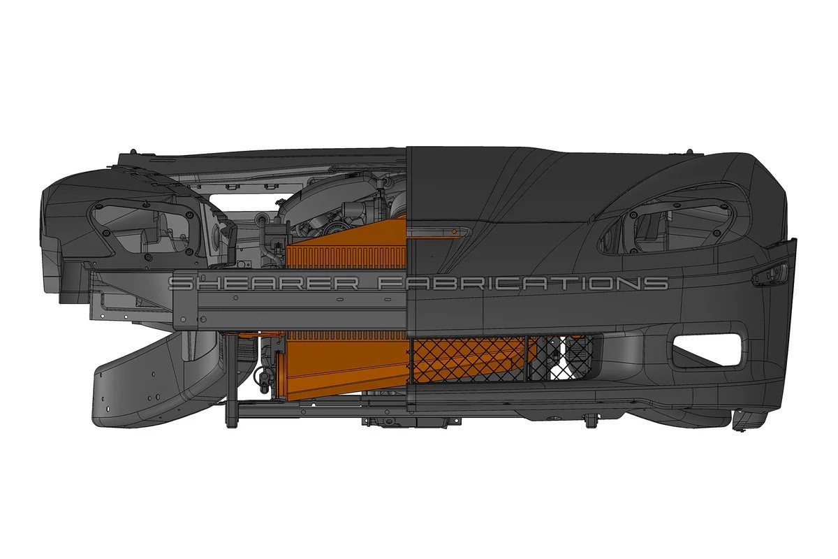 1200hp Intercooler C6 Corvette Pro Series, Single Inlet/Outlet - Shearer Fabrications