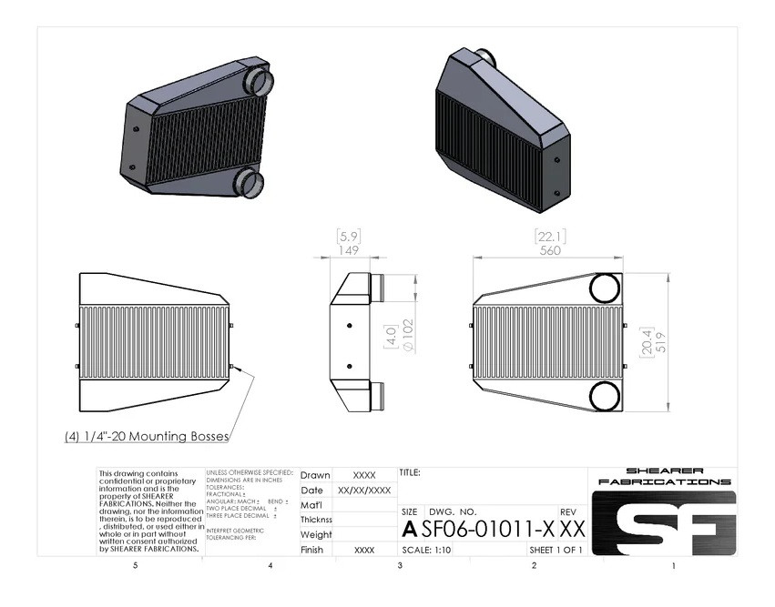 1000hp Intercooler Sportsman Air/Air, Backdoor In/Out - Shearer Fabrications