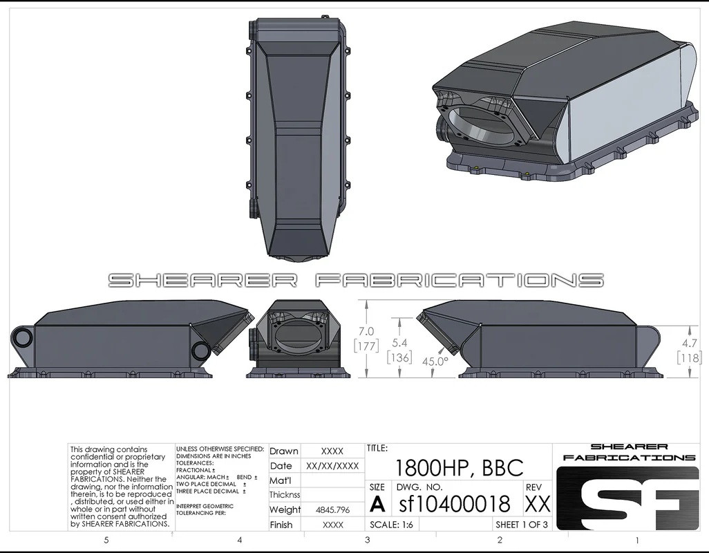 1800hp HiRam SBC/BBC Intercooler - Shearer Fabrications