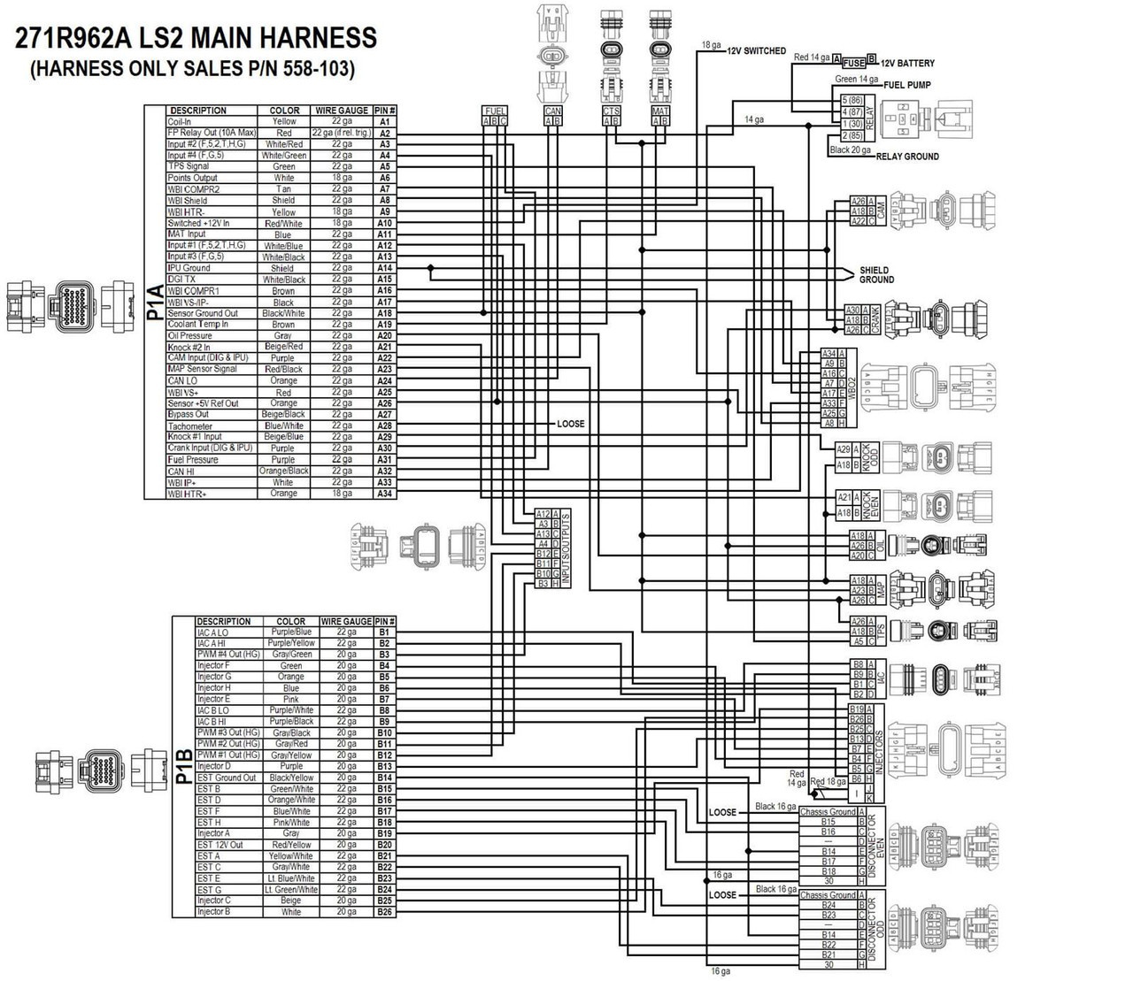Holley Terminator X Max EFI 550-931 for LS2, LS3 and 2007-2013 Truck/SUV 4.8L 5.3L 6.0L 6.2L Engines - 58x LS with EV6 Injectors, Drive By Wire Throttle, 3.5" Screen Included (No Transmission Harness)