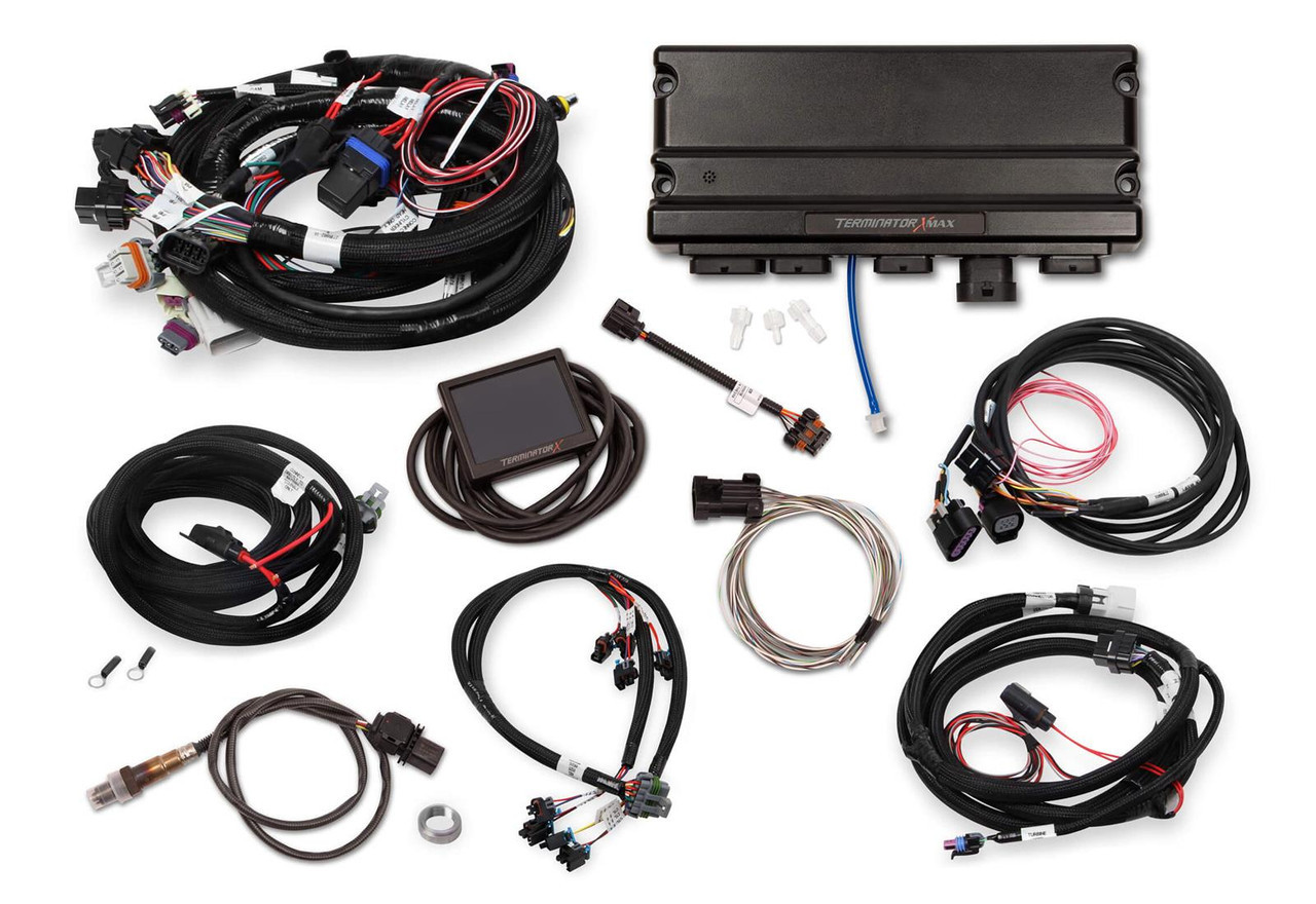 Holley Terminator X Max EFI 550-927 for 1999-2006 LS Truck 4.8L 5.3L 6.0L Engines - 24x LS with Multec 2 Injectors, 8-Pin DBW Harness, 4L60/4L80 Trans, 3.5" Screen Included - LM7 LQ4 LQ9 LR4 L33