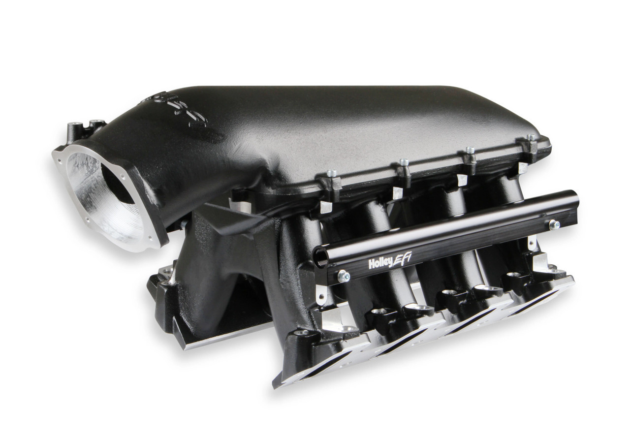 Holley Hi-Ram LS3 Rectangle Port Intake Manifold with Fuel Rails - Black Finish - L99 L92 L96 L76 L77 LY6 L9H L94 LSA